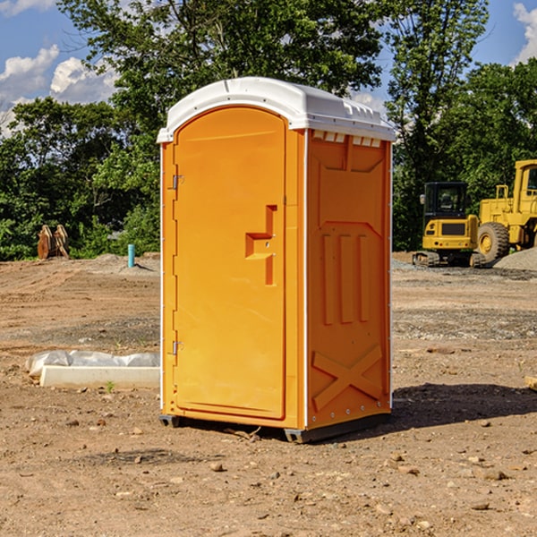 can i customize the exterior of the portable restrooms with my event logo or branding in Troy